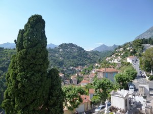 Beautiful view over the Soutern Alps from the Old Castle cemetery