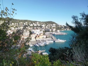 View from the same spot looking south-east towards the Cape of Nice (separating Nice from Cap Ferrat)