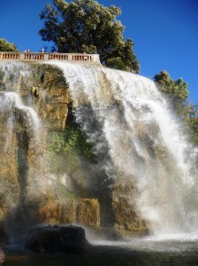 The lovely waterfall on top of Castle Hill overlooking the Promenade