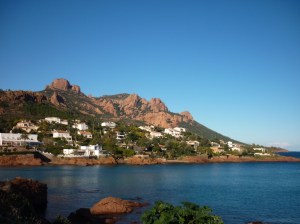 The beautiful Esterel Corniche d'Or to the west of Cannes