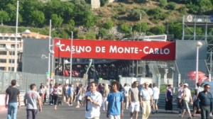 Walking on the Grand Prix circuit after reopening on Saturday evening