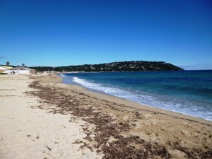 Plage Pampelonne in the winter before maintenance