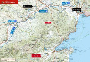 Access map to St Tropez. Credit: www. saint-tropez.fr