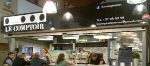 One of the nice eateries in the Marché de la Condamine, a good alternative lunch option for race day