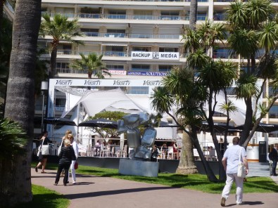 The film market side of the Festival with the Variety pavillion, located on the Croisette just beneath the Grand Hotel