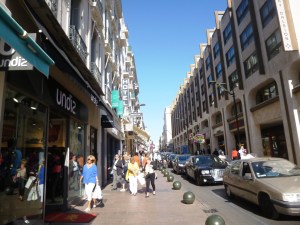 The main shopping street of Cannes, rue d'Antibes