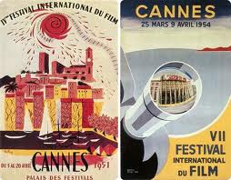 Some posters dating back from the Cannes Film Festivals of the 1950s 