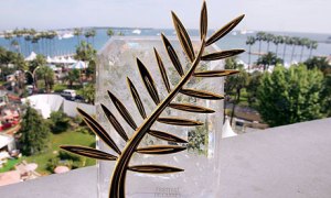 The coveted Palme d'Or, first prize of the Festival (the trophy is made by Chopard, the Swiss jeweller 