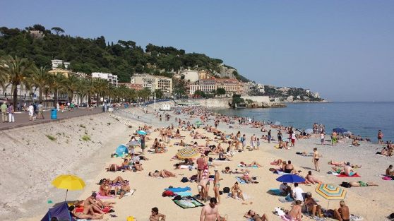 One of the private beaches in Central Nice, le Castal Plage