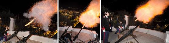 The 42-gun salute organised by the Carabiniers du Prince on the night of 10 December 2014 (C) Palais Princier de Monaco
