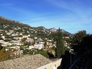Panorama from Vence's esplanade over the Baou de Saint Jeannet